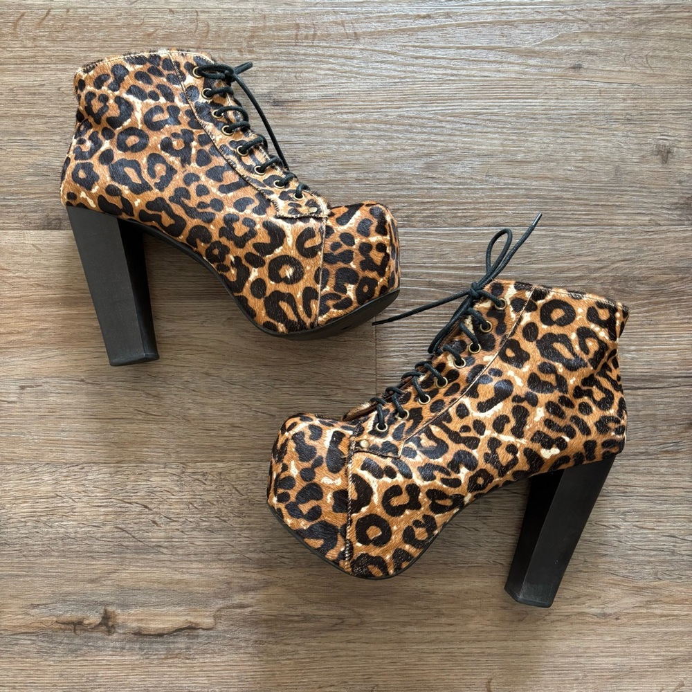 Jeffrey Campbell Leopard Print Platform Shoes